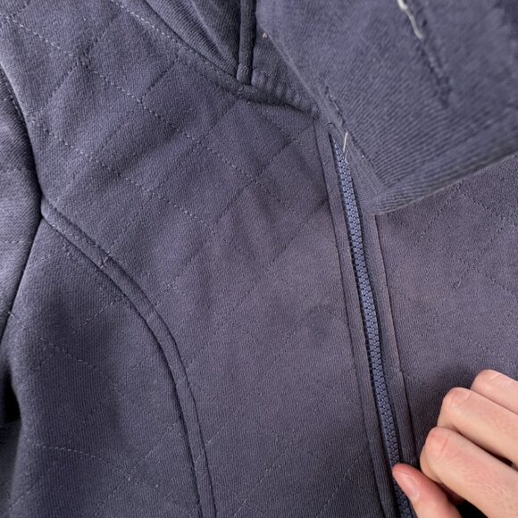 The North Face Purple Fuzzy Fleece Lined Jacket Small Full Zip Long W/ Pockets - Picture 11 of 16